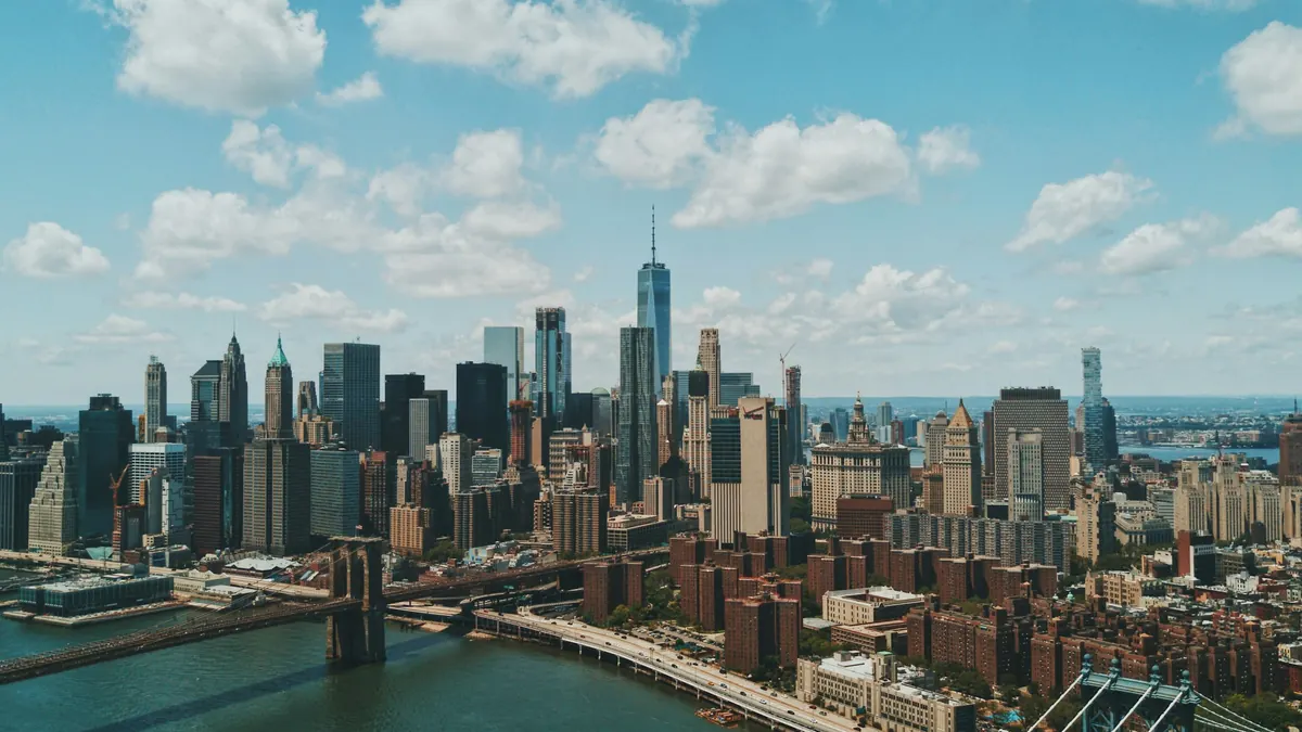 Midtown and Lower Manhattan seen from above the East River